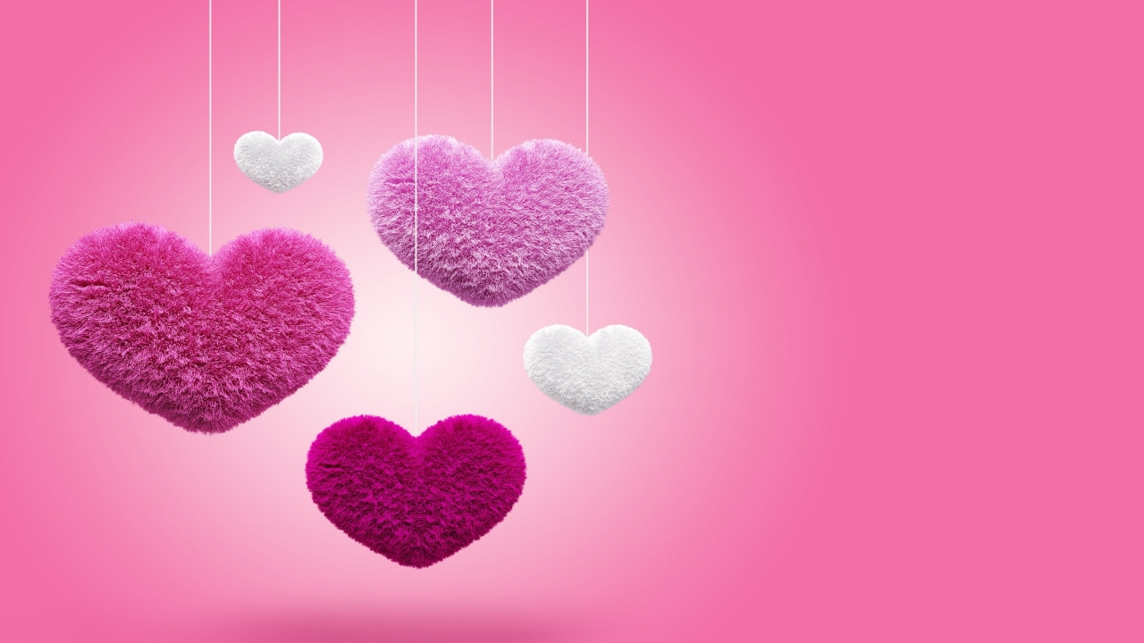 Fluffy Hearts for 1280 x 720 HDTV 720p resolution