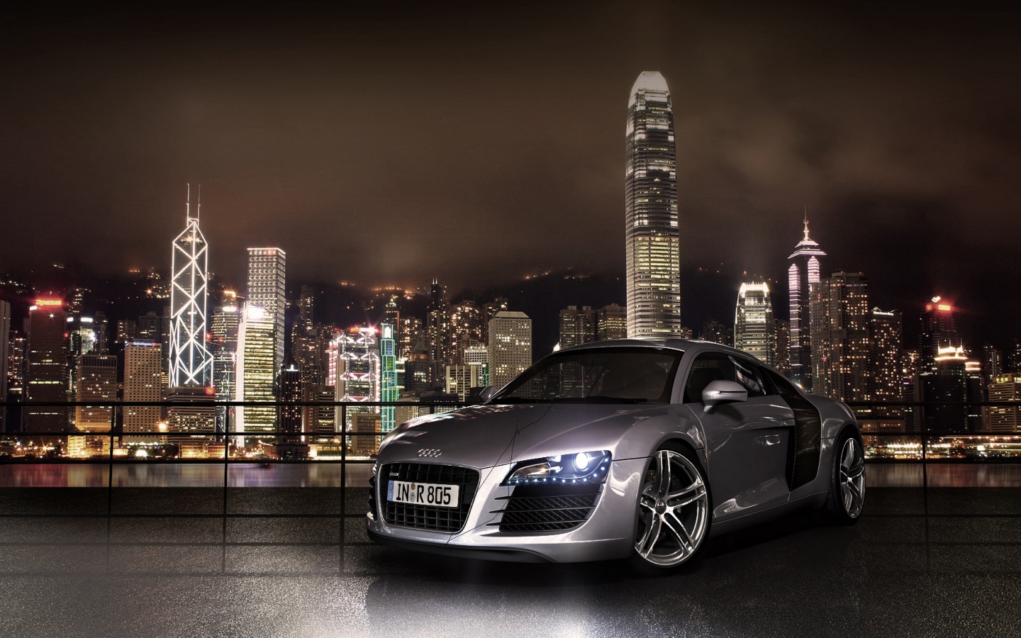 Grey Audi R8 for 1440 x 900 widescreen resolution