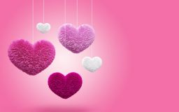 Fluffy Hearts Wallpaper